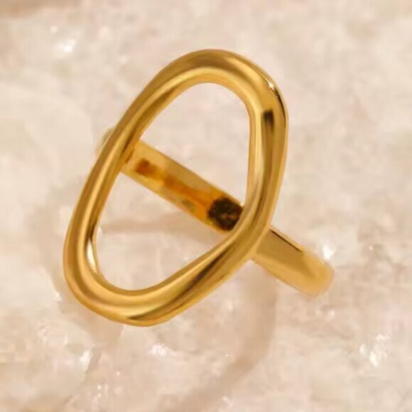 14K Gold Filled Circle Ring - Picture 4 of 4